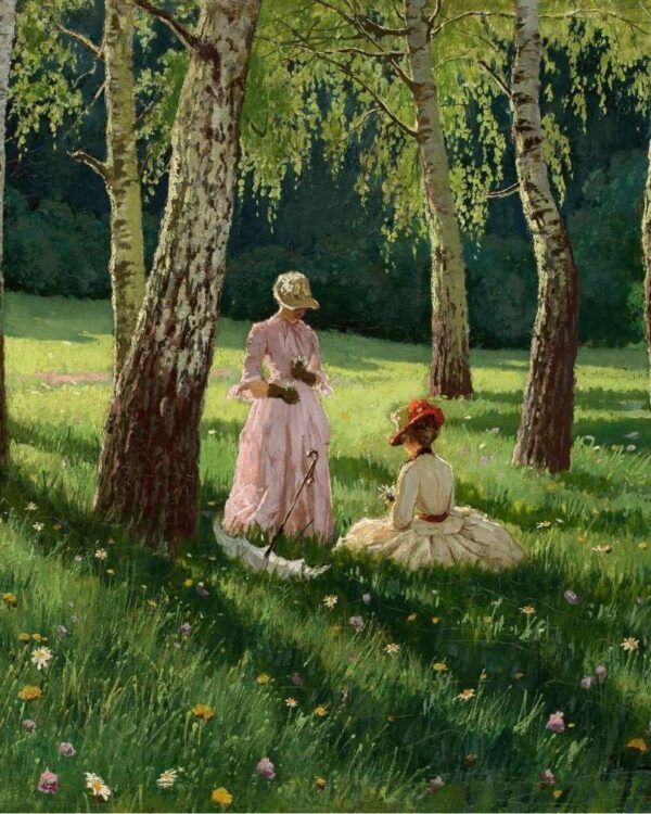 Duas mulheres em um bosque