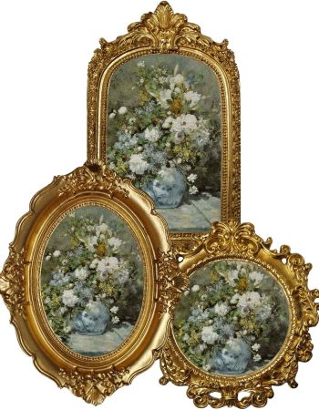 Quadro de parede e porta-retrato vintage - Buquê de primavera